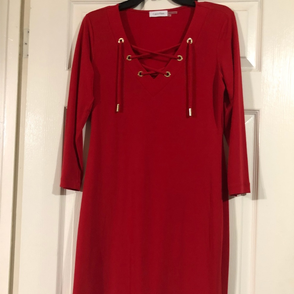Calvin Klein sexy red dress